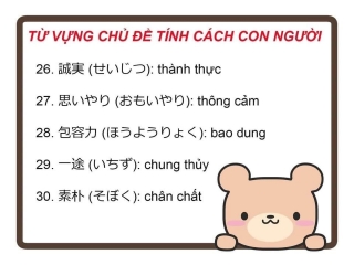 Từ Vựng Chủ Đề Tính Cách Con Người